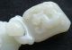 Antique Chinese Carved White Mutton Fat Hetian Jade Dragon Buckle,  Qing Dynasty Snuff Bottles photo 3