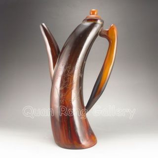 Chinese Ox Horn Teapot Nr photo