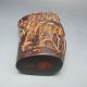Old Antiques Chinese 100% Ox Horn Hand Carved Jiao Cup Nr/nc2027 Other photo 6