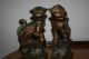 A Pair Of Cast Iron Foo Dogs.  Guardian Lions. Foo Dogs photo 2