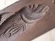 Japanese Antique Kashigata Fish With Cover Hand Carved Wooden Mold Other photo 1
