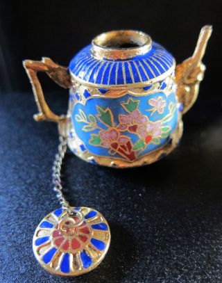 Antique Cloisonne Miniature Tea Set photo
