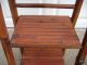 Vintage Asian Chinese Bamboo Wood Plant Table Stand W/ 5 Shelfs 4 Ft + High Tables photo 1