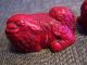 2 Chinese Handcarved Red Cinnabar Lacquer Foo Lion Dog Statues Figurines Foo Dogs photo 5