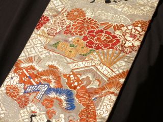 Japanese Kimono Maru Obi Reversible Fine photo