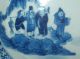 Chinese Blue & White Figural Porcelain Saucer Kangxi 4 Character Mark Plate Vase Plates photo 1