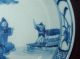 Chinese Blue & White Figural Porcelain Saucer Kangxi 4 Character Mark Plate Vase Plates photo 2