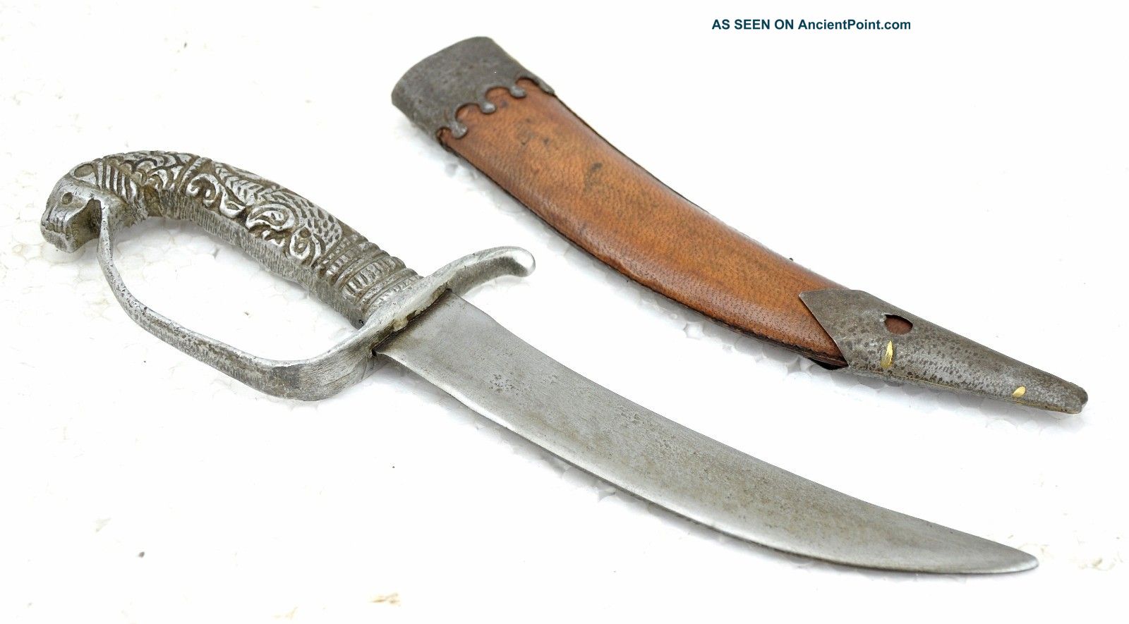 1900s Antique Fine Hand Forged Steel Knife Dagger Khanjar India photo