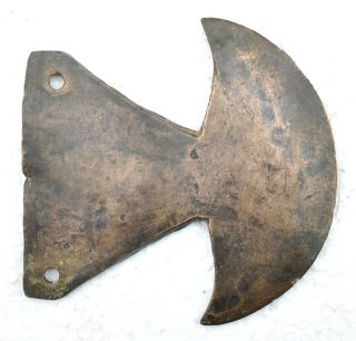 1800s Antique Hand Forged Rare Bronze Axe Head photo