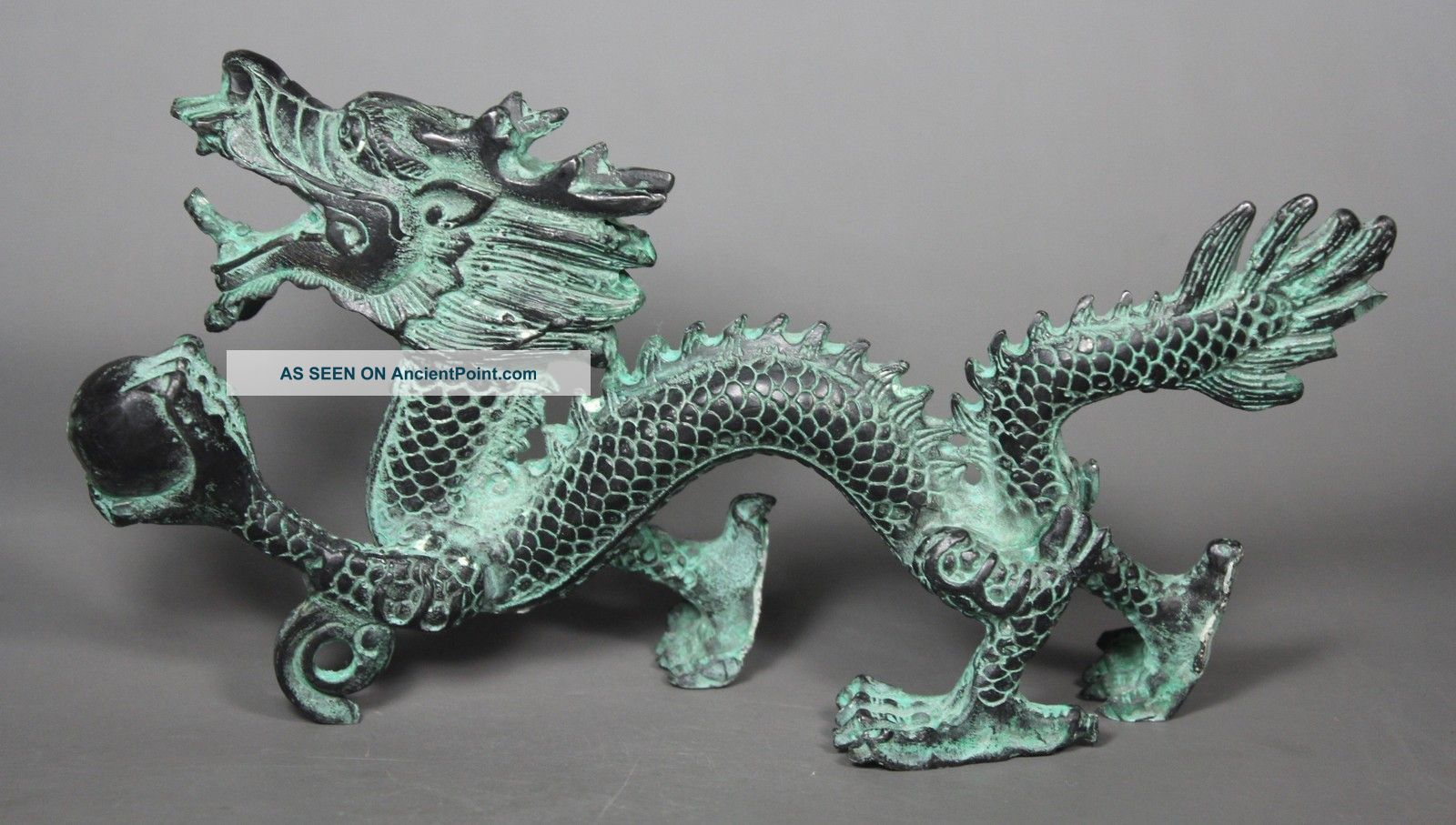 Chinese Handwork Dragon Old Bronze Statue Other photo