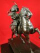 Okimono Japanese Bronze Samurai Warrior Armor Horse Rider Statue Statues photo 6