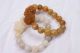 Very Rare Chinese Antique Jade Hand Chain Bracelet Of Pixiu - Excellent Pair Bracelets photo 6