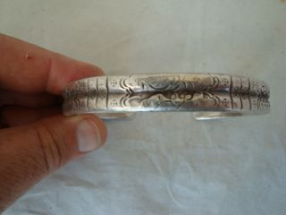 Very Rare Antique Chinese Silver Cuff Bracelet Marked photo