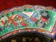 Antique 19th Chinese Black Lacquer Hand Painted Fan Thousand Faces Other photo 3