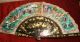 Antique 19th Chinese Black Lacquer Hand Painted Fan Thousand Faces Other photo 5