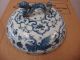 Rare Vintage Blue And White Porcelain Dragon Pot Good Luck For Years Dragon Pots photo 7
