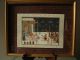 Magnificent Antique Indian Miniature Ox Bone Painting Moghul Mughal Court Framed India photo 2