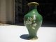 Vintage Chinese Enamel Cloisonne Floral Vase 10 