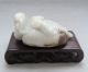 Antique Chinese Hetian Jade Carved Dragon Turtle Chi Dragon Statue Other photo 1