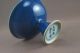 Elegant Chinese Monochrome Blue Glaze Porcelain Sstem Cup Bowls photo 5