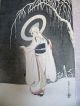 Snow Girl With Umbrella Orig Japanese Woodblock Sadanobu Hasegawa Iii 1881 - 1963 Prints photo 3