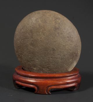 A Round Pebble Miniature Scholar Stone From China photo