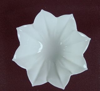 A Lovely Chinese Eight Point White Lotus Bowl photo
