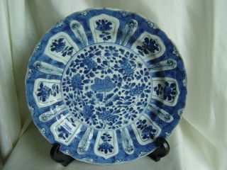 18th B/w Chinese Export Porcelain Kangxi Plate photo