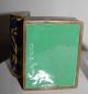 Vintage Enameled Cigarette Box Matchbox Holder Yellow Blue Slightly Damaged Box Boxes photo 5
