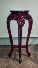 Antique Rosewood Pedestal - Marble Top With Carved Detail - See Pics Tables photo 2
