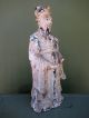 19th Century Chinese Standing Ceramic Elder - Interesting Colorful Patina Buddha photo 4