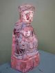 19th Century Laquer Chinese Figure Seated On Chair - Elder With Great Patina Buddha photo 1