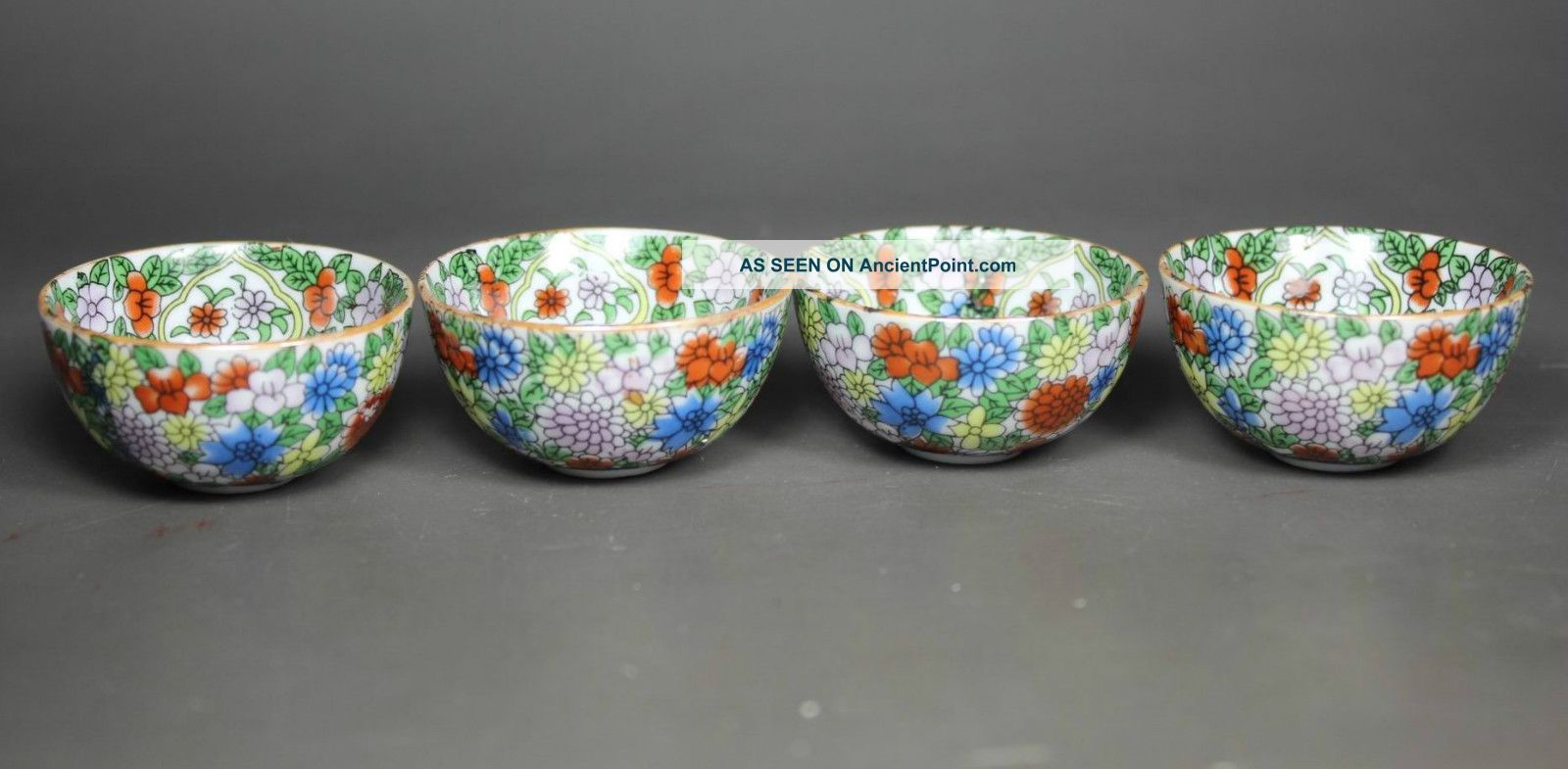Chinese Old Porcelain Handwork Painting Flower 