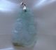Vintage Hand Craved Icy 100% Natural Jadeite Jade Pendant Light Green Other photo 1