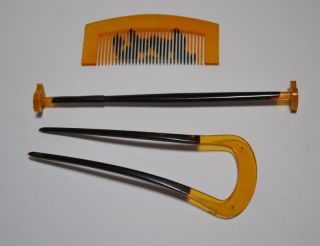Japanese Antique Kanzashi Comb Set 1 photo