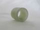 Antique Chinese Archers Thumb Ring Celadon Translucent Jade Rings photo 2
