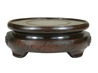 Chinese Rose Wood/hardwood Round Stand,  Pretty Carving photo