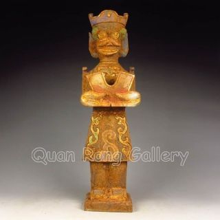 Chinese Gold - Gilt & Jade Statue - Ancient General Nr photo
