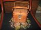 Early Antique Spice Or Tea Splint Basket W/handles & Hinged Top~made In Japan Other photo 1
