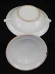 Antique Blue & White Canton China,  Export Porcelain - - Rare,  Round,  Hot Water Dish Boxes photo 2