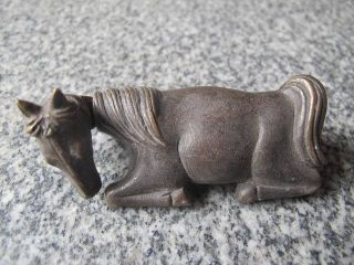 Chinese Ancient Style Bronze Lock Horse Shape Vivid With Key 09 photo