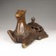 Chinese Bronze Pot & Lid W Horse & Qianlong Mark Nr Pots photo 1