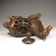 Chinese Bronze Pot & Lid W Horse & Qianlong Mark Nr Pots photo 4
