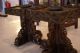Antique Chinese Pair Cottonwood Table Candle Holder Stand Lanterns Qing Dynasty Other photo 6