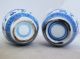 2 Antique Chinese Miniature Blue & White Porcelain Ginger Jars / Vases (2.  4 