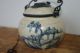 Gustaf ' S Antique Handpainted Flow Blue & White Chinese Ceramic Tobacco Pipe Bowl Other photo 3