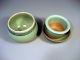 Japan Japanese Celadon Green Pottery Tea Cup Strainer & Lid 20th C. Glasses & Cups photo 10