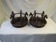 Antique Chinese Carved Two Pair Wood Stand Display Plate,  Bowl Vase Statue Vases photo 4