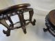 Antique Chinese Carved Two Pair Wood Stand Display Plate,  Bowl Vase Statue Vases photo 6