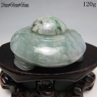 100% Natural Jadeite Incense Burner &lid Nr/xy1859 photo
